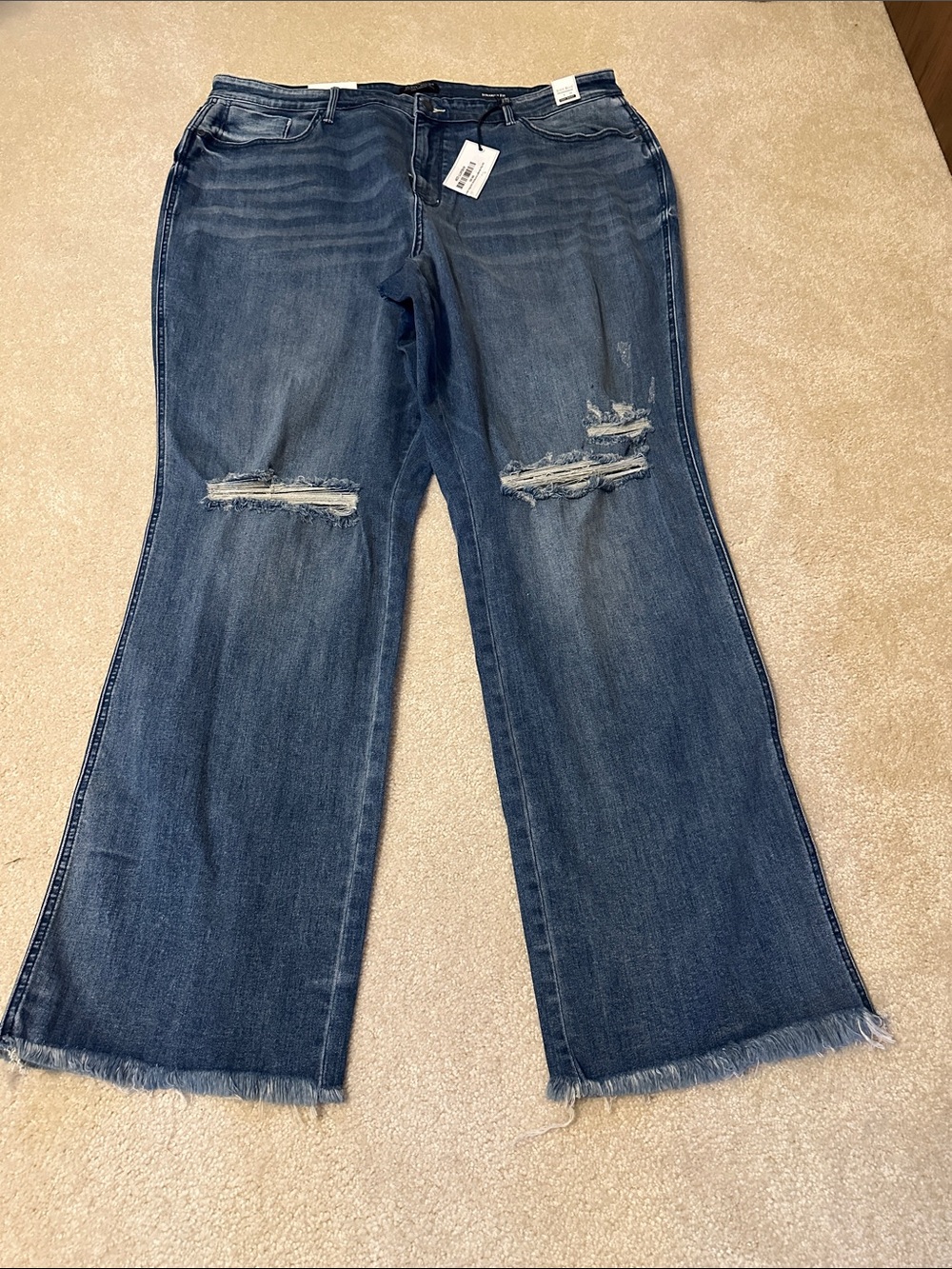 Judy Blue  Distressed Wide-Leg high waist Jeans size 22W